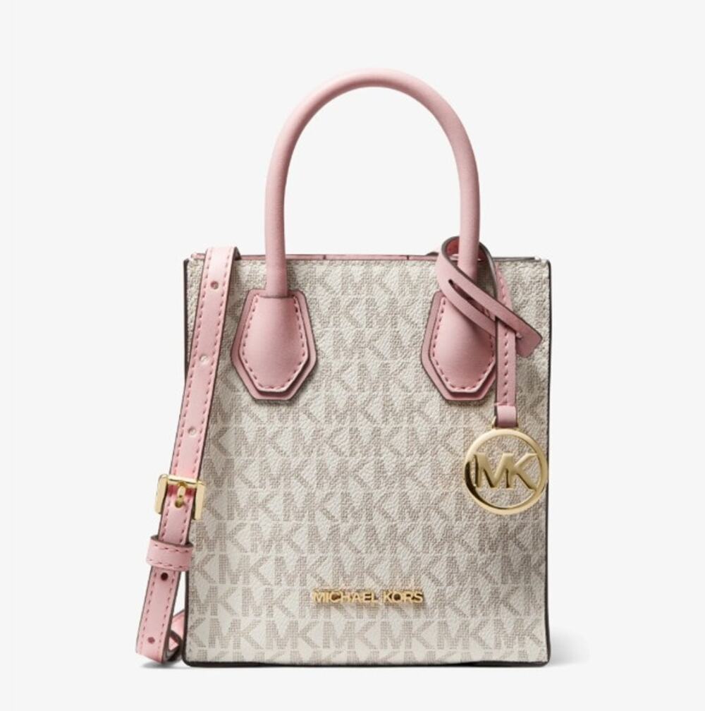 Michael Kors Mercer Extra-Small Logo and Leather Crossbody Bag